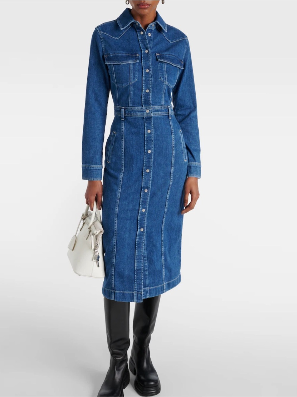 7 for all Mankind Denim shirt dress size small